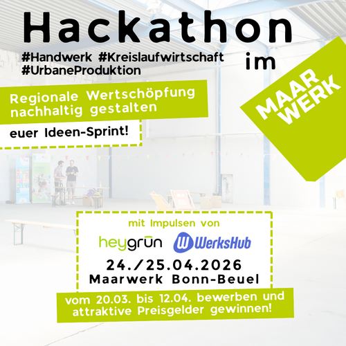 Hackathon im Maarwerk: Regionale Wertschöpfung nachhaltig gestalten