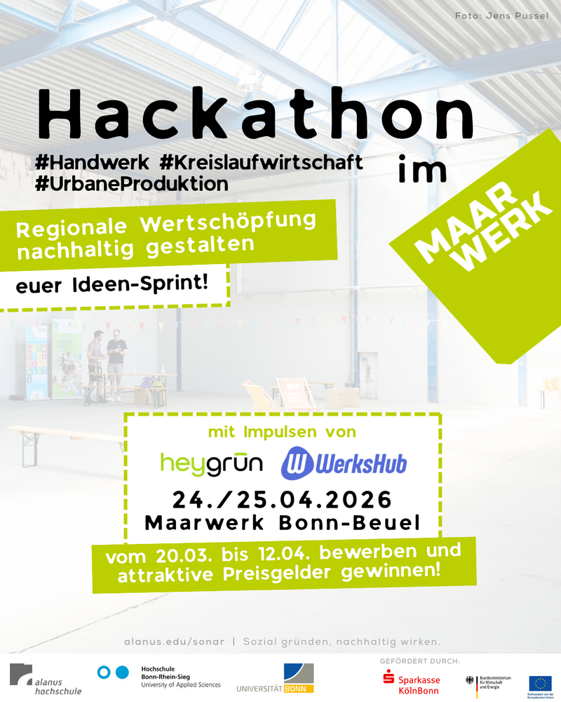 Hackathon im Maarwerk: Regionale Wertschöpfung nachhaltig gestalten