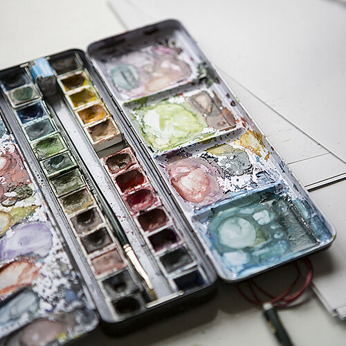 Einblick ins Atelier Kunst-Pädagogik-Therapie: Mappen- & Studienberatung