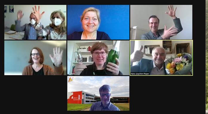 Großer Erfolg: Das Rektorat und das Akkreditierungsteam der Alanus Hochschule freuen sich über die Würdigung des Wissenschaftsrates.