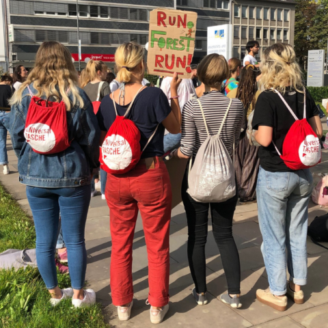 Studierende der Alanus Hochschule beim Klimastreik