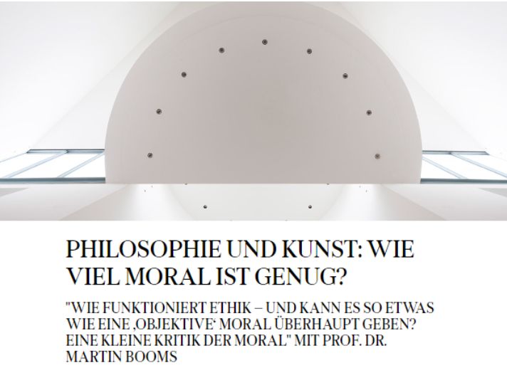 Öffentliche Vorlesungsreihe: Wie viel Moral ist genug?