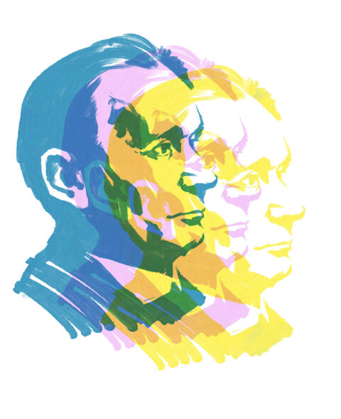 Das Bild zeigt das Gesicht von Rudolf Steiner von der Seite