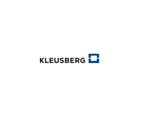 Logo mit dem Schriftzug 'KLEUSBERG' und einem blauen Quadrat.