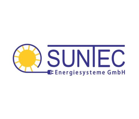 Logo der Firma SUNTEC Energiesysteme GmbH mit stilisierter Sonne und Stecker.