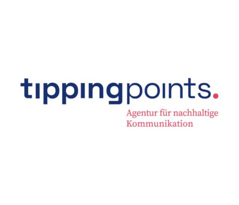 Logo von Tippingpoints. Der Slogan lautet: Agentur für nachhaltige Kommunikation.