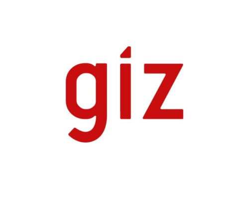 Logo der giz in roter Schrift auf weißem Hintergrund.
